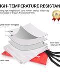 Diagram of Emergency Fire Blanket Set Two Pack Flame Retardant Fiberglass Fabric With Inner Fire Retardant Film High Temp Shield