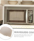10-Piece Microwave Waveguide Cover Kit With Heat Insulation Mica Sheets shown with microwave and packaging detail