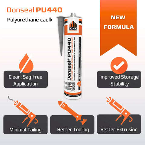 PU440 Polyurethane Concrete Sealant 1 Pack Non Sag Caulk For Joints Walls Sidewalks Foundations Moisture Cure Elastic