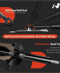 Rear Left Tailgate Assist Lift Gas Spring And Shock Strut For Nissan Frontier 2005 2021 with steel ball end and polished details