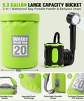 On The Go Camping Shower With 10000mAh Battery, Waterproof Dry Bag, LED Display, 4 Spray Modes, Rechargeable Portable Outdoor Water Pump