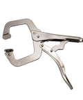 Six Piece 11 Inch C Clamp Locking Pliers Set With Swivel Pads, Heavy Duty C Type Locking Pliers For Welding