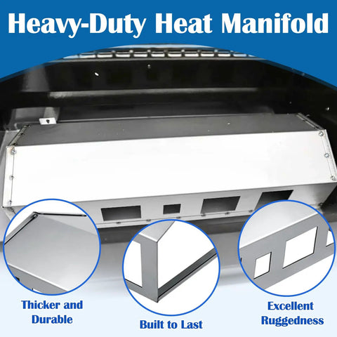 Heavy-Duty Heat Manifold Replacement Kit for Gravity Series 800, showing stainless steel construction and durability details.