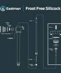 Diagram of Six Inch Frost Free Sillcock With Vacuum Breaker For Outdoor Water Supply One Half Inch MIP And One Half Inch Sweat