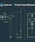 Diagram of Frost Proof Sillcock With Vacuum Breaker, 1/2 Inch MIP To 1/2 Inch Sweat Brass Outdoor Faucet components.