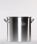 32-Quart Aluminum Boiling Pot With Punched Basket And Lid, Heavy Duty Construction With Sturdy Side Handles, Tailgate Ready Outdoor Jet Cooker Cookouts, Boiling Seafood, Corn, Crab And More, plain view with handles