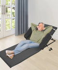 Cool Electric Lifting Backrest Upgrade For Elderly And Pregnant Folks With 2 To 80 Degree Angle Smart Support Plus 330 Lbs Heavy Duty Weight Capacity Rust Proof Steel Frame Cotton Linen Cover in use by senior man.