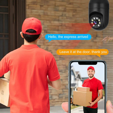 Plug And Play 1080P Wireless Security Cameras Two Pack No Drill No Wires E26 E27 Socket Mount Tuya Smart CCTV PTZ WiFi view