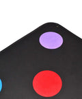 Corner view of Durable Microfiber Fencing Target with bullseye, showing purple and red spots, 35x35x2.8 cm, for self training