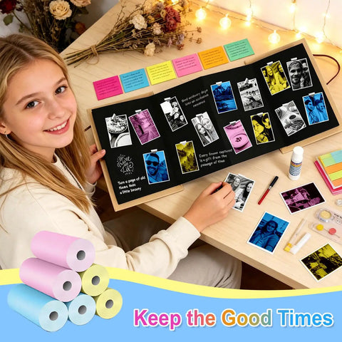18 Rolls Kids Camera Paper Roll Refill BPA Free Safe Durable Paper For Mini Instant Print Cameras Perfect For Kids Snap And Print Cool Photos With Most Instant Cameras, pastel rolls