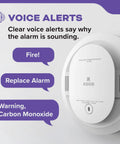 Top Shelf Rock Solid Hardwired Smoke And Carbon Monoxide Combo Detector Featuring Hella Fast Dual Sensing Tech with voice alert feature.