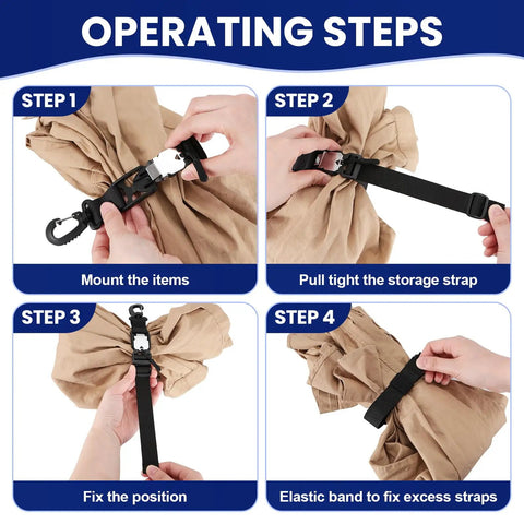 Instructions for using Magnetic Luggage Strap For Backpack And Suitcase, Heavy Duty Travel Belt With Jacket Gripper step-by-step.