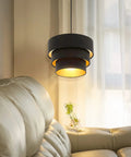 Two Pack Plug In Pendant Lights With Dimmable Switch, Dope Drum Fabric Shade Pendant Lamps, Swag Light Fixtures On A 15 Foot Cord