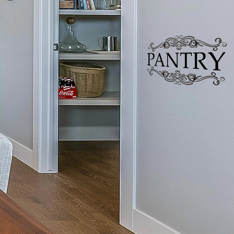 Three Pack Large Vinyl Door Decals For Bathroom Laundry And Pantry Wall Decor Peel And Stick Quotes For Doors And Cabinets Easy Tear Off Custom Signage with pantry design on door