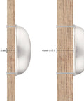 Side view showing depth measurements of 10 Pack Brushed Nickel Cabinet Pulls Cup Style Drawer Handles And Knobs With 3 Inch Center To Center Holes