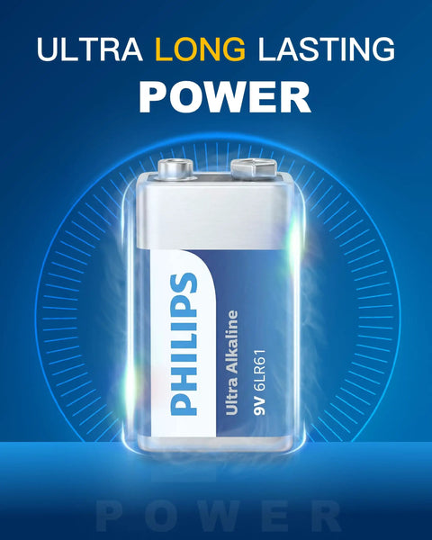 9V Battery For Smoke Alarms And CO Detectors Durable 9 Volt Power For Office Equipment Wireless Mics And More Child Safe Leak Proof Design 10 Year Shelf Life, shown vertically with branding visible.