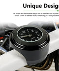 Motorcycle Handlebar Clock Waterproof Anti Vibration Ride Ready Timepiece With Wrench Retro Dial Alloy Case Digital Time Display Black