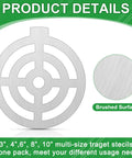 Five Piece AR500 Steel Target Set For Shooting with multi-size gong target detail and brushed surface texture