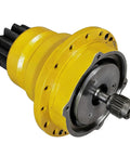 Heavy Duty Swing Gearbox Hydraulic Drive 152-7372 1527372 Replacement for Caterpillar CAT M318 excavators, yellow motor assembly detail.