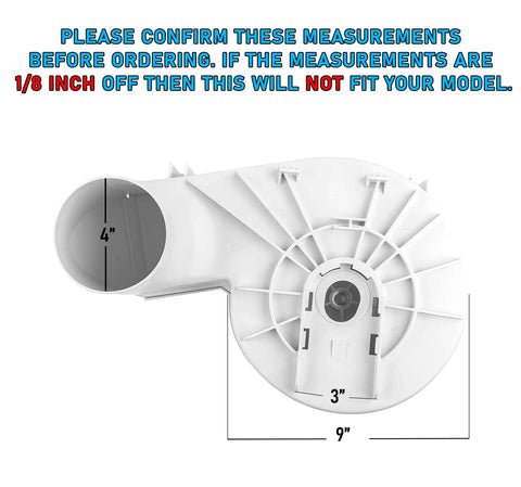 Built To Last Dryer Blower Housing Assembly 131775600 For Frigidaire Kenmore Sears Non OEM Replacement with dimensions