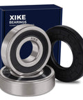 Heavy Duty Front Load Washer Tub Bearing And Seal Kit Replacement For W10243941 W10234653 showing metal bearings and seals in packaging.