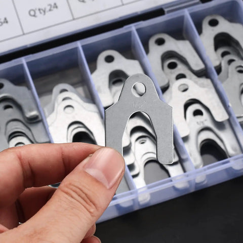 Pro Grade Auto Alignment Shims Kit With 150 Pcs Body Shims Spacers In Four Sizes 1/16 Inch 1/64 Inch 1/32 Inch 1/8 Inch Durable Zinc Plated