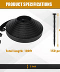 2 Inch 100 Ft Landscape Edging Kit With 150 Anchoring Spikes And 5 Connectors