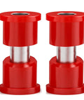Wrangler Front And Rear Frame Shackle Bushing Kit Fits 1987 Through 1995 With Code Red Bushings Made In USA Pair shown