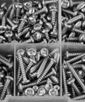 M3 Screws Assortment Kit 500 Pcs Button Head Self Tapping Screws Stainless Steel 304 organized in a plastic box