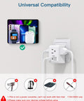 2 Pack European Travel Plug Adapter With 3 Outlets 4 USB Ports 2 USB C Ports 7 In 1 EU Power Travel Adapter Max 2500W indicator
