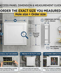 Access panel measurement guide for Solid As A Rock Heavy Duty Drywall Access Panel Cover Plate For Walls And Ceilings Featuring A Straightforward Quick Install Design 30X40 Inch.