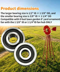8 Inch Windmill Bearing Repair Kit For Lawn And Garden Fans With Two Bearing Sizes 1/2 In ID By 1 3/8 In OD And 3/8 In ID By 1 1/4 In OD scene