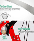 Close-up of 10 Ft Pole Saw For Tree Trimming With Steel Blade And Pruning Scissors Two In One Pro Grade showing blade and scissors