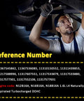 Mechanic working under car with engine code reference for Beefed Up Engine Timing Chain Kit With Camshaft Adjusters And VVT Sprockets