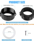 Spa heater split-nut unions kit with gasket and screws; two unions with 3.15 in and 2.3 in IDs, plus white O-ring.