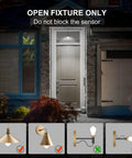 Motion Sensor LED Bulbs A19 5000K Daylight Dusk To Dawn Motion Activated 11W 75W Equivalent 1200 Lumens Indoor Outdoor Use Easy Install Porch Garage Hallway 2 Pack in open fixture porch light