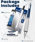 0.7Mm Metal Mechanical Pencil For Drafting And Art Pro Grade Sketching Tool With Eraser And 60 HB Lead Refills Package Includes.
