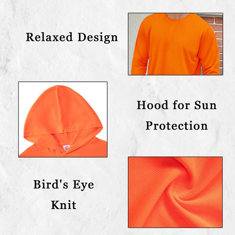 UPF Fifty Plus Long Sleeve Sun Protection Shirt With Hooded Rash Guard Five Pack For Outdoor Athletes