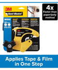 Yellow Hand Masker Tape Dispenser For Painter Film And Paper One Pass Application in packaging with blue label