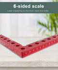 4 Pack 5.5 Inch 90 Degree Corner Clamps For Woodworking Rock Solid Right Angle L Square Aluminum Tool in red color.