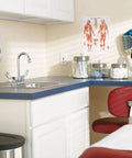 Heavy-Duty M-DURA Bar And Pantry Faucet With 2.2 GPM Flow, Chrome Finish, installed in a commercial kitchen setting