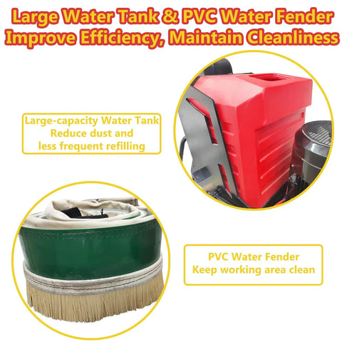 Beefy 12 Head Concrete Floor Grinder With Planetary System 220V 3PH 18.5KW with large water tank and PVC water fender
