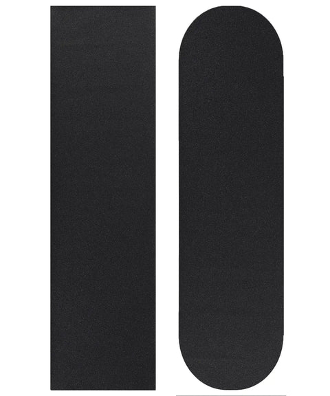 Grip Tape For Skateboards, Longboards And Scooters - Non Slip, Bubble Free Application, 110 X 27 Cm, Black, 1/32 Inch Thick Silicone Carbide