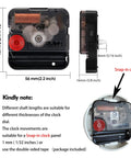 Silent Sweep Clock Movement Replacement With Snap In Type Quartz Wall Clock Mechanism 8mm Shaft Non Threaded DIY Kit