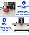 BEILOCKERY 110V 1100W hinge drilling machine for cabinet doors; portable electric hinge drill with red rubber suction pad.