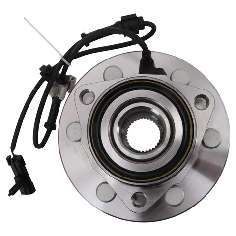 Front Wheel Hub And Bearing Assembly For 4x4 With ABS And 6-Lug Fits 1999-2006 Chevy Silverado GMC Sierra Tahoe Suburban Yukon And Escalade Premium Direct Replacement Front Hub Bearing Assembly, top view
