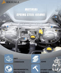 Engine with spring steel components, highlighting durability and corrosion resistance, includes 120 Piece Spring Band Hose Clamps Set 6mm to 25mm