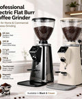 Professional Commercial Coffee Grinder With Programmable Dosage Control And A Massive Seven Hundred Fifty Gram Hopper for home and cafe use.