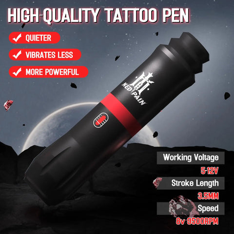 All In One Tattoo Machine Kit With Pen For Beginners And Pros RCA Power Supply With Voltage Control high-quality tattoo pen