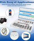 Premium 500 Piece Micro Screws Assortment Kit With M1.2 M1.4 M2 Tiny Fasteners Inside Hella Slick Labeled Case for electronics repair.
